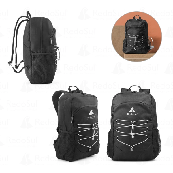 Mochila para notebook em poliéster reciclado de até 15.6 polegadas